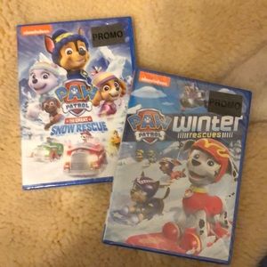 2 new (in plastic) paw patrol winter dvd